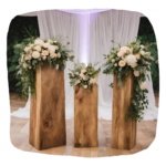 Prop Hire Bucks wooden plinths for hire. Various sizes for wedding displays. Available in Buckinghamshire, Bedfordshire, Northamptonshire and Oxfordshire.