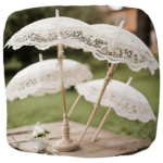 lace parasols wedding prop hire buckinghamshire