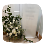 Welcome Display with Faux Flowers ,Candles & Vases for Wedding Ceremony and Decor